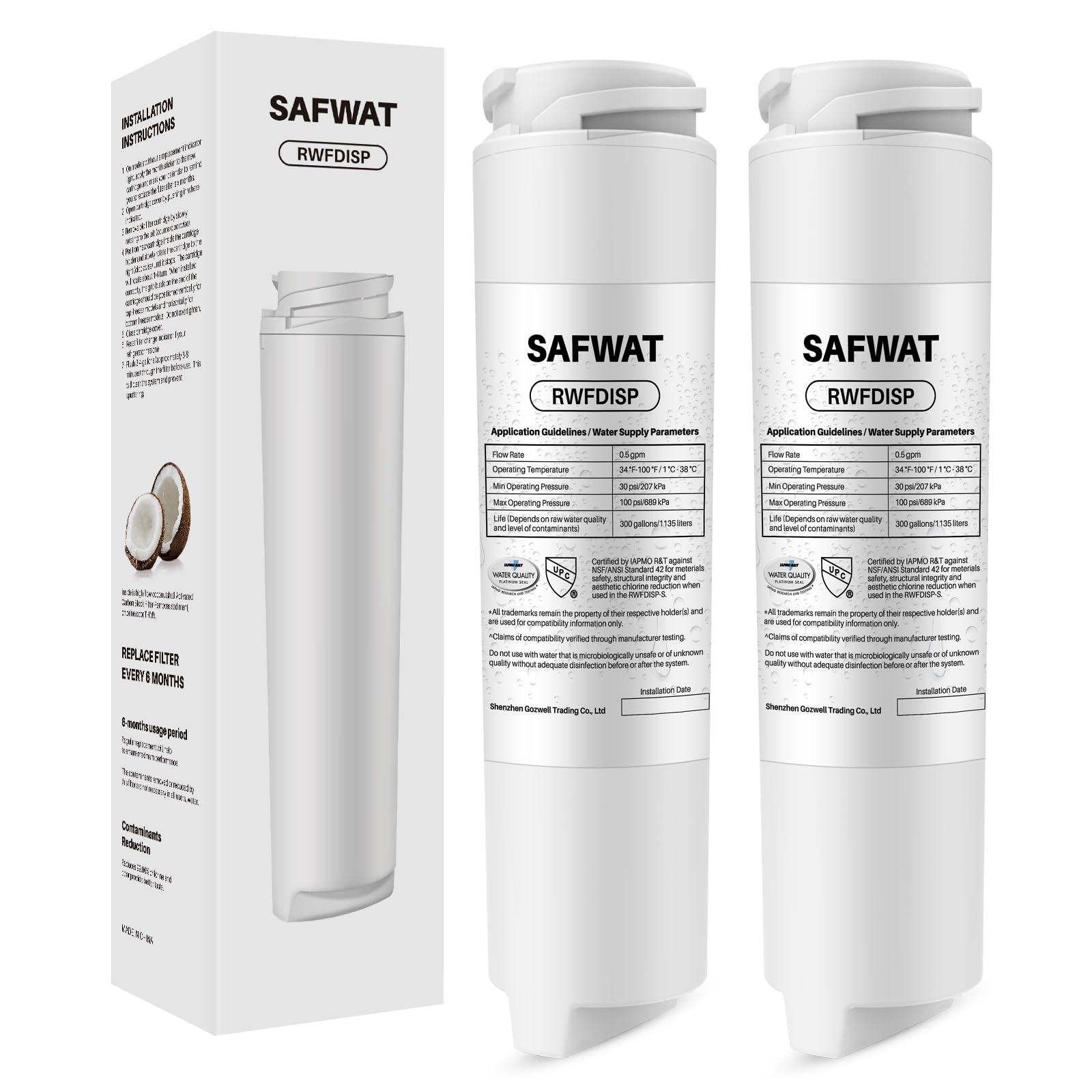 【新品未使用品】Viking RWF DISP 冷蔵庫用交換浄水フィルター Amazon.com: SAFWAT RWFDISP Viking Water Filter (2 Pack) : Appliances