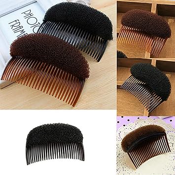 1Pc Women Ladies Elegant Bouffant Princess Hairstyle Bump It Up Volume Hair Boost (Brown)