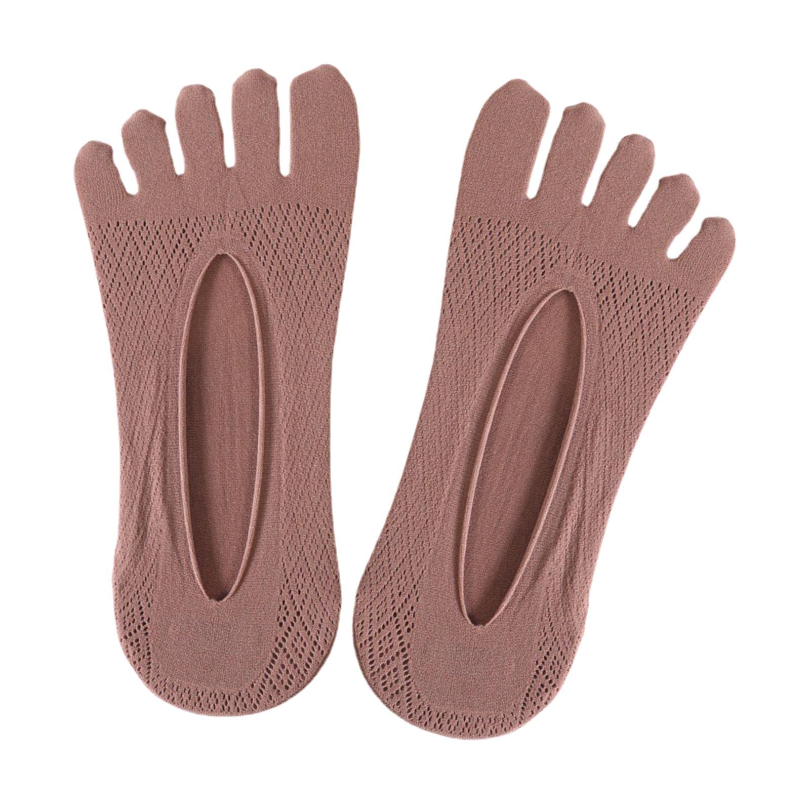 Five Finger Stocking Shallow Mouth Breathable Split Toe For Men Women Coffee | Womens Clothing | Hosiery & Socks | Socks-image-46