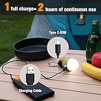 Vista 5 de EverBrite Luz de campamento recargable, linterna portátil para tienda, 3 modos de iluminación, bombillas colgantes para tienda de campaña con gancho