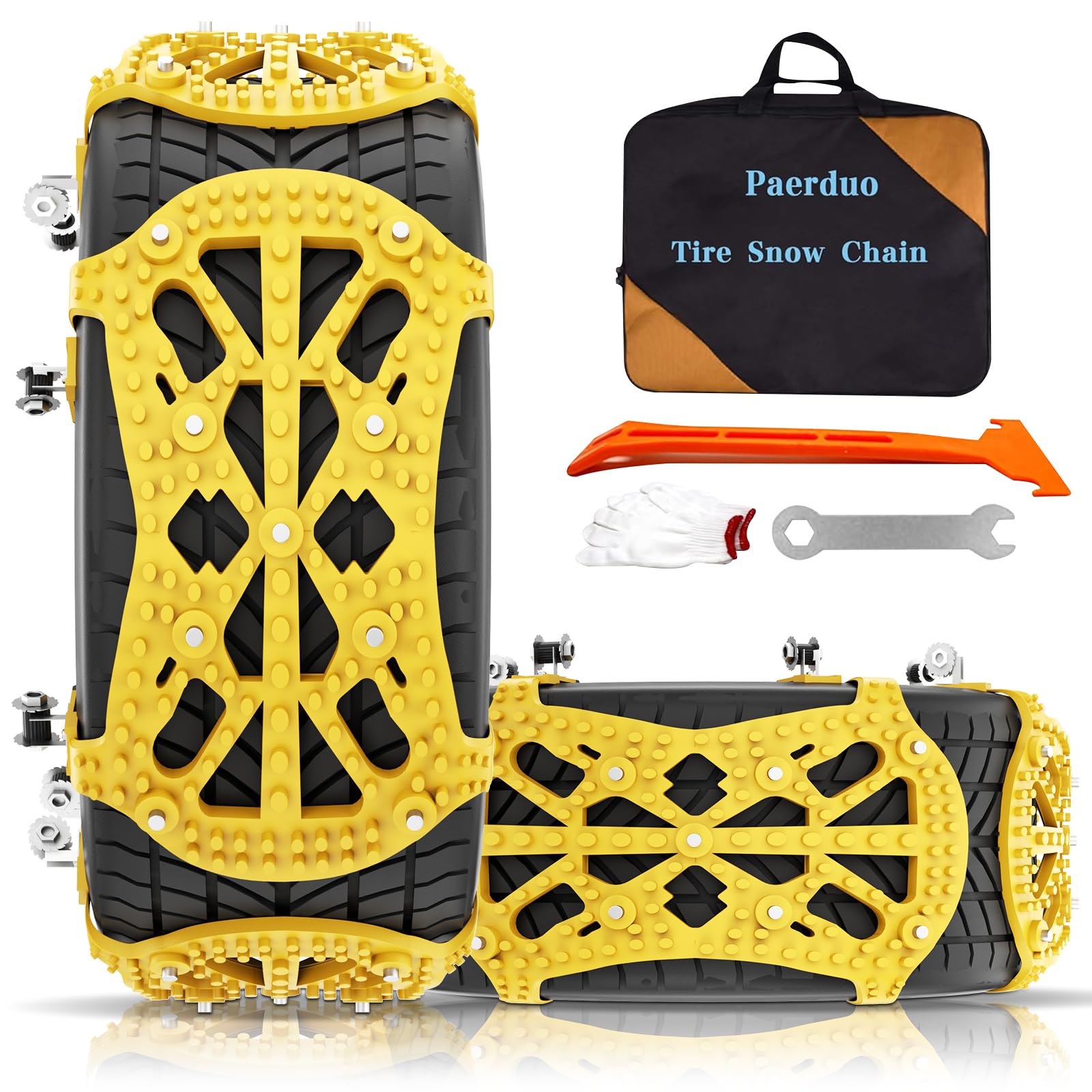 Cadenas coche nieve,adecuadas para neumáticos de 165~265 mm de ancho,6 paquetes de cadenas coche nieve universal,aptas para coches,SUV y ATV,cadena nieve,205 55 r16 215 55 r18 215 65 r16/r17/ r18 etc