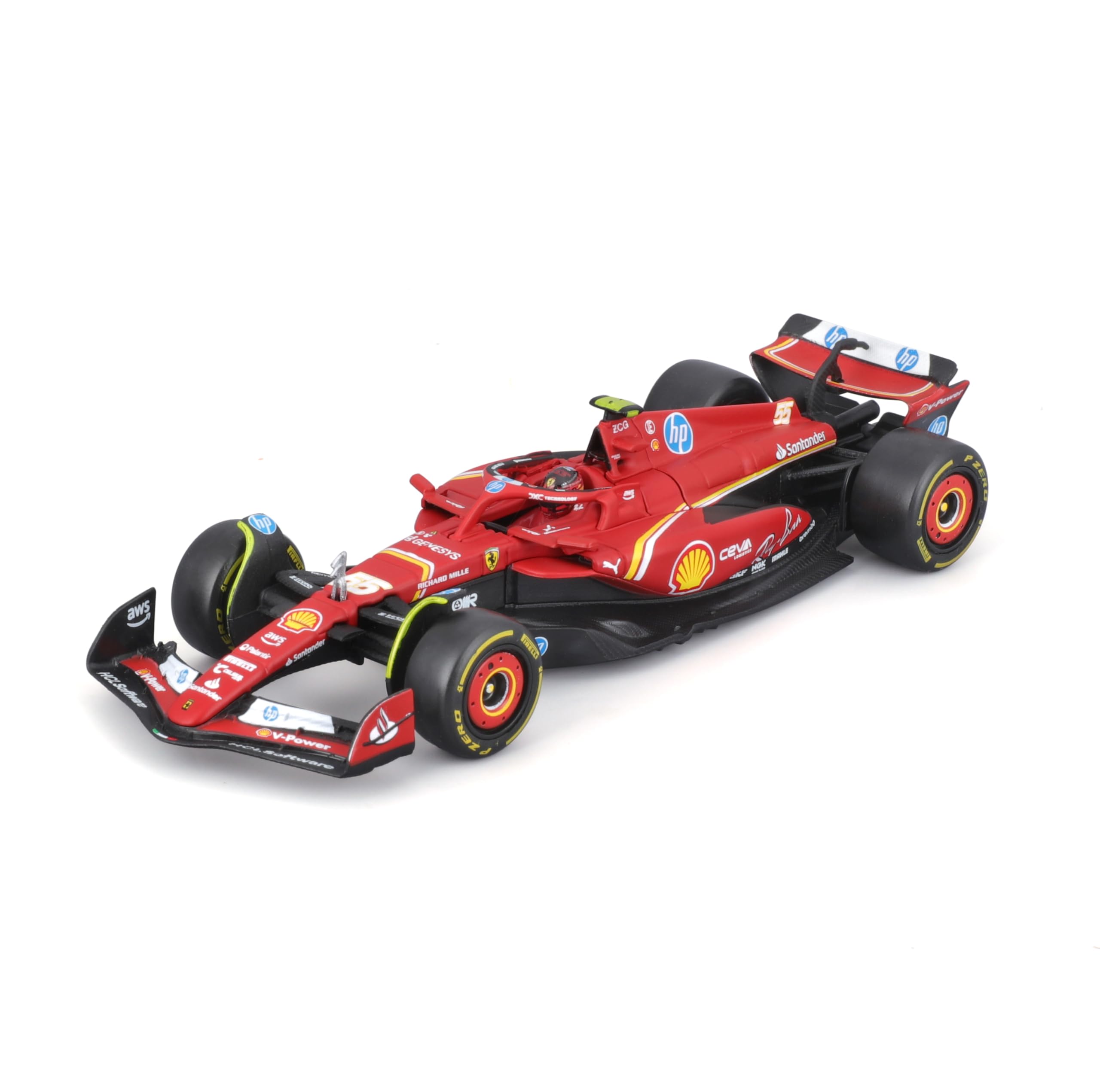Amazon.com: Bburago 1:43 SFR Ferrari SF-24 w/Helmet (2024) : Toys