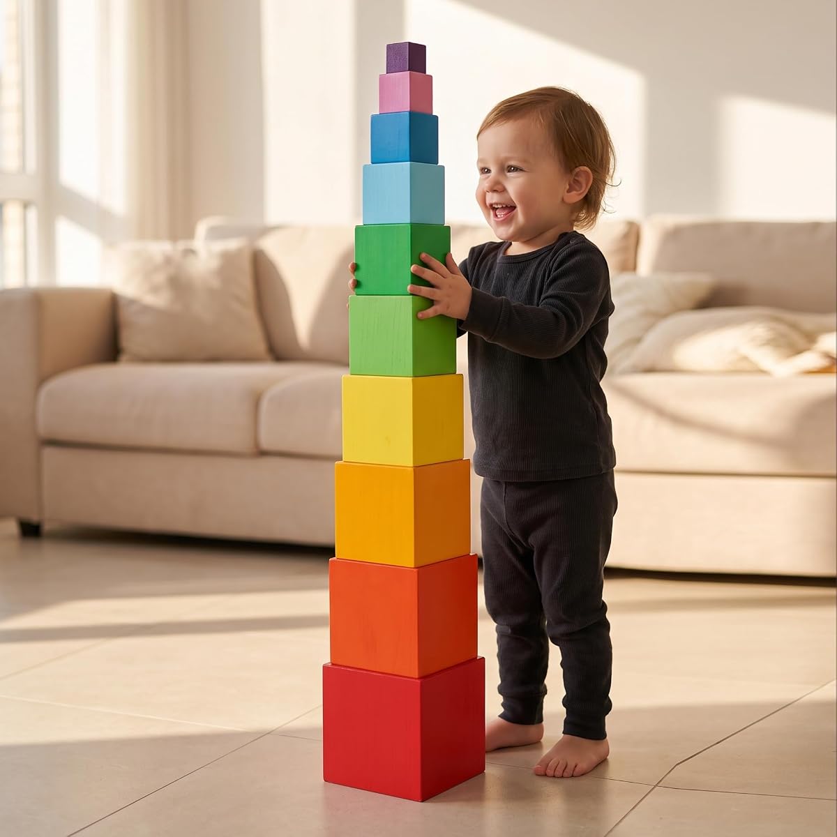 Montiki Wooden Stacker and Nesting Cups view 4