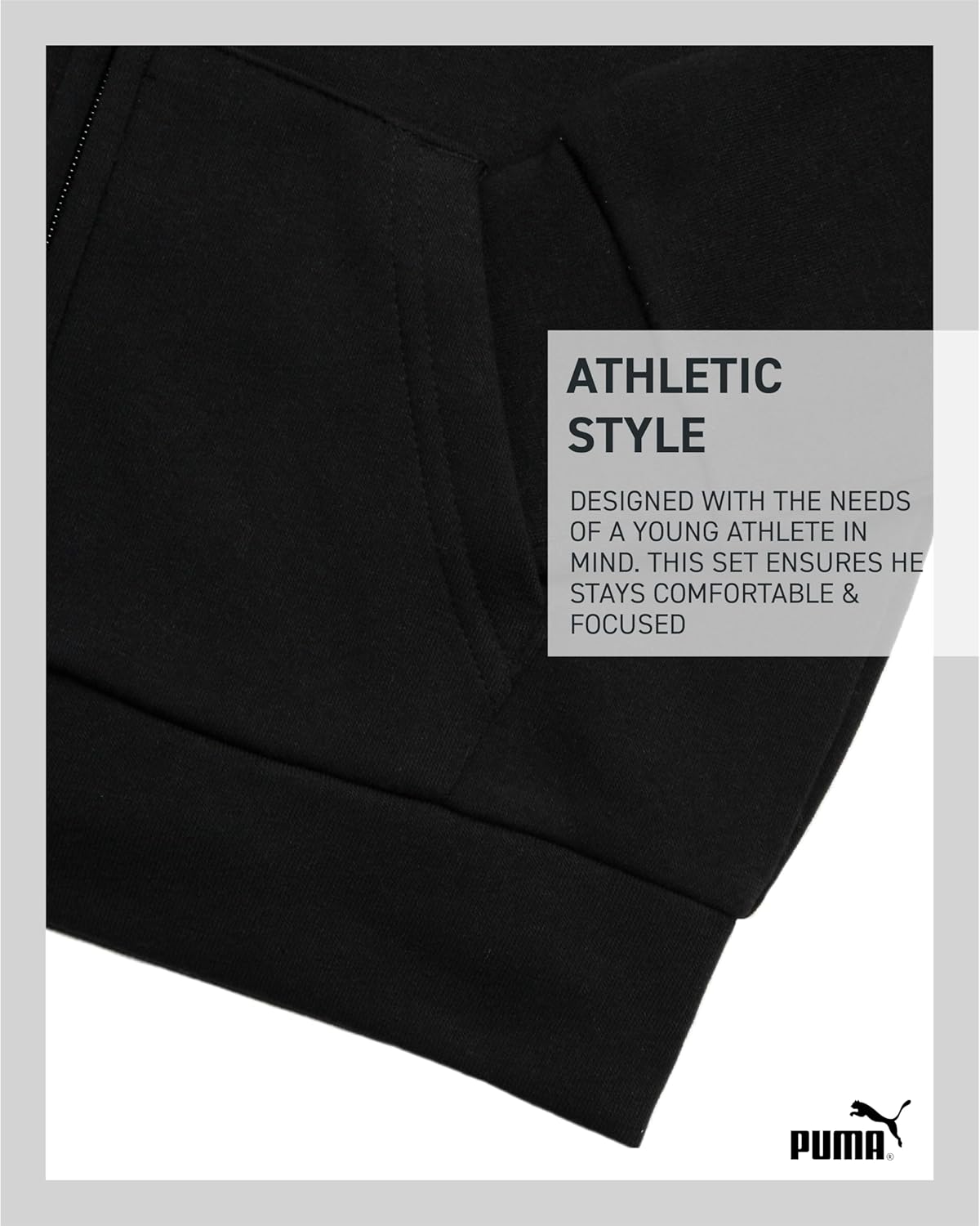 PUMA Active Girls Zip Up Hoodie - Lightweight Soft Fleece Hooded Girls Sweatshirt Kids Youth Hoodies for Teen Girls (7-16) - Image 5