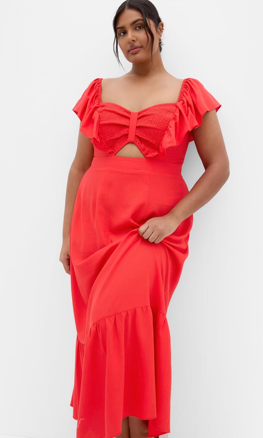 City Chic Plus Size Dress - Alora Flutter Maxi
