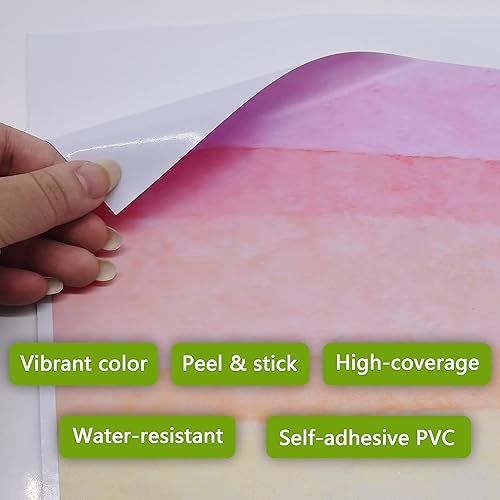 Miniatura 3 de funlife Adhesivos murales de vinilo grandes con diseño de arco iris para despegar y pegar, precortadas gigantes y vibrantes media acuarela,