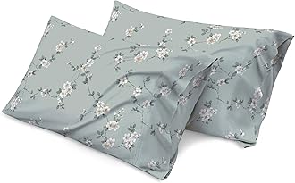 Cotton Comfort Bedding 3PCS Double Duvet Cover Set, 100% Egyptian Cotton, 400 Thread Count, Floral Printed Double Bedding Set with Pillowcase