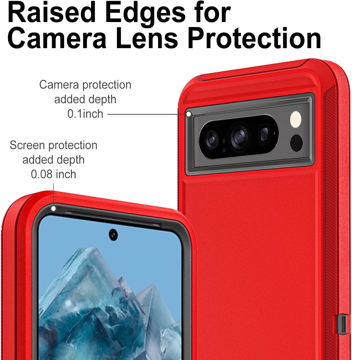 For Google Pixel 8 / 8 Pro Luxury Shockproof Hybrid Armor Ring Stand Case Cover