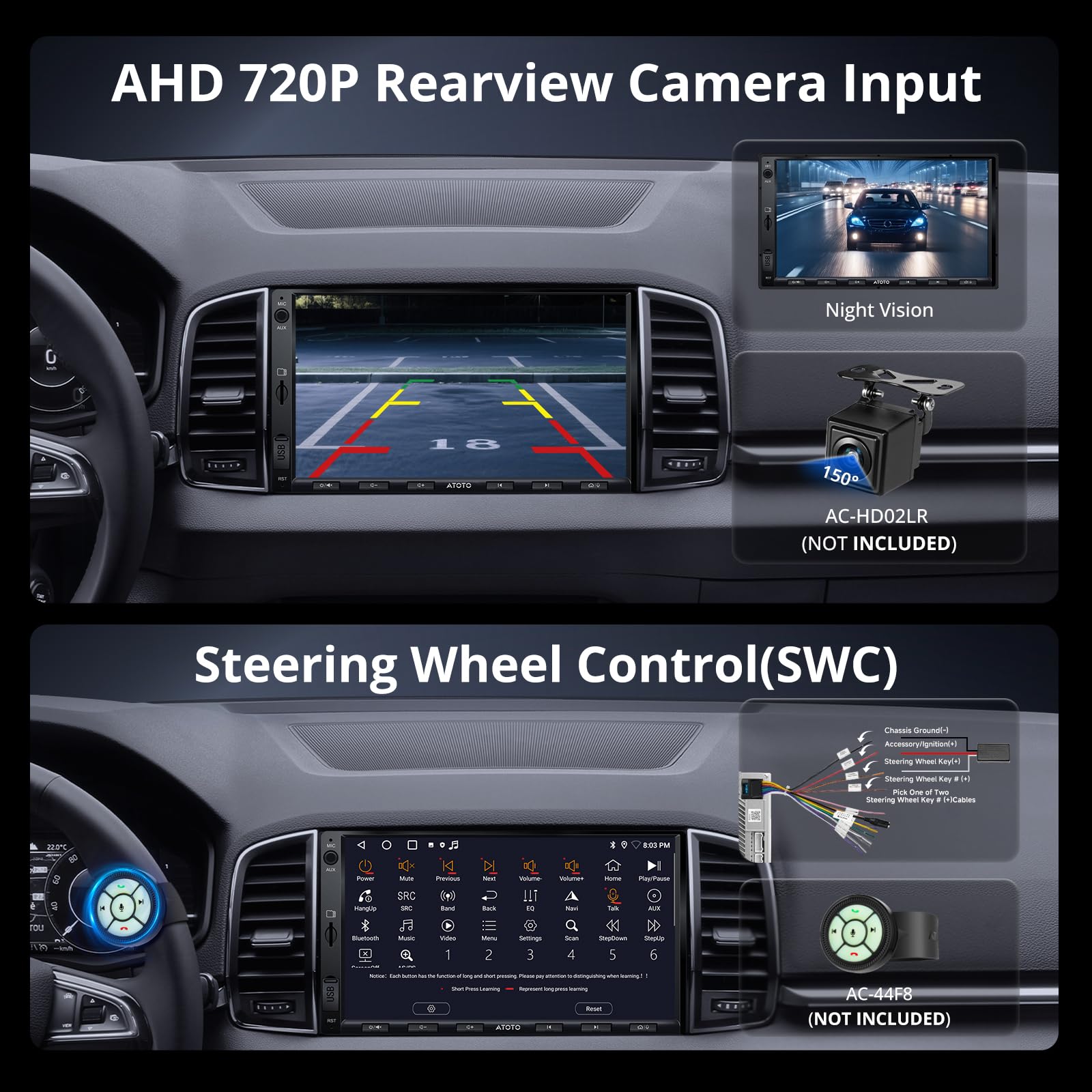 ATOTO A6 Performance（PF） Upgrade] ATOTO A6 PF 7inch Double-DIN Android Car Stereo, Wireless