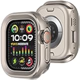Amizee 2 in 1 Metal Rugged Case Compatible with Apple Watch Ultra 3/2/1 Case 49mm, Aluminum Shockproof Protective Bumper Cover for iWatch 49mm, Original