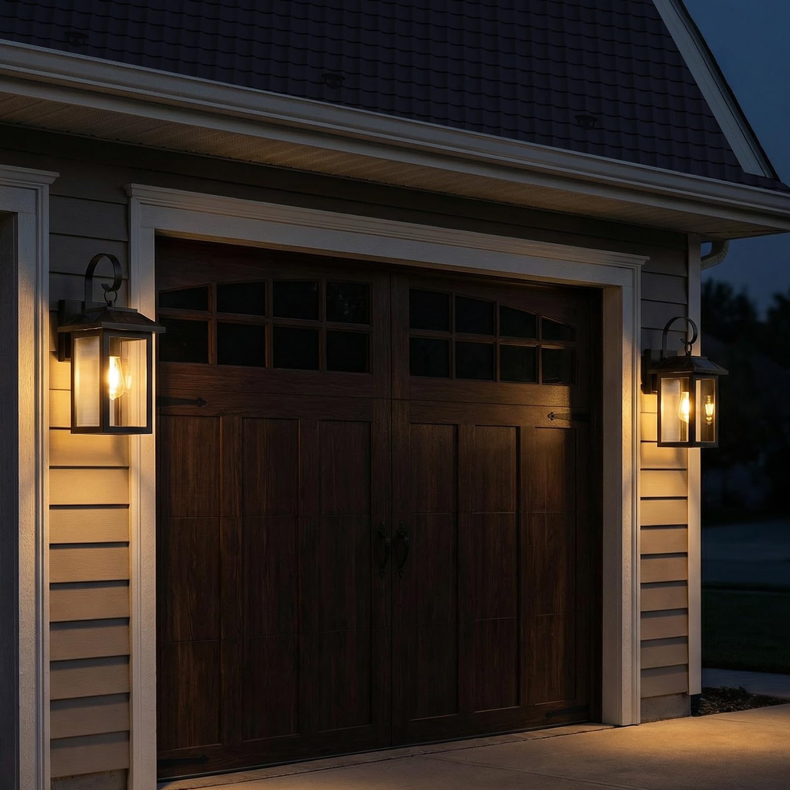 Solarlampen Solarleuchten für Außen, Solarlampen für Außen Garten | Solar Aussenleuchte Aussen Lampe Outdoor Wasserdichte Licht Solarlampe Garten Wandleuchte, Schwarz, E27 Glühbirnen Inklusive
