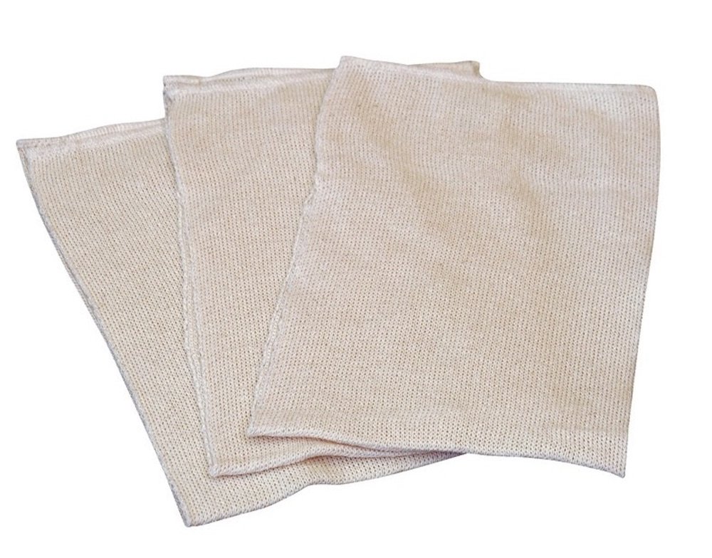 Disana Bouretteseiden-Einlage 100% Bourette-Seide, 3er Pack, natur, 15x24 cm