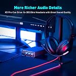 Fosi Audio K5 Pro Gaming DAC Headphone Amplifier Mini Hi-Fi Stereo Digital-to-Analog Audio Converter 24-Bit 192 kHz USB Type C/Optical/Coaxial to RCA/3.5MM AUX for PS5/PC/MAC/Smartphone/Computer