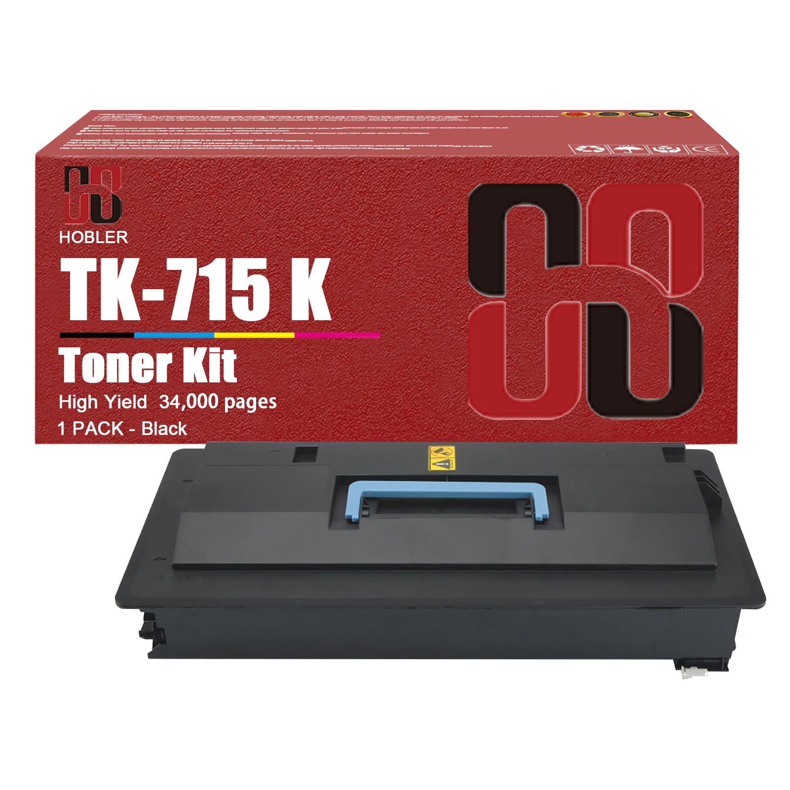 VERIMP TK715 Toner Cartridges Compatible for Kyocera TK-715 TK-715K Toner Cartridge Work for Kyocera KM-3050 KM-4050 KM-5050 Printers