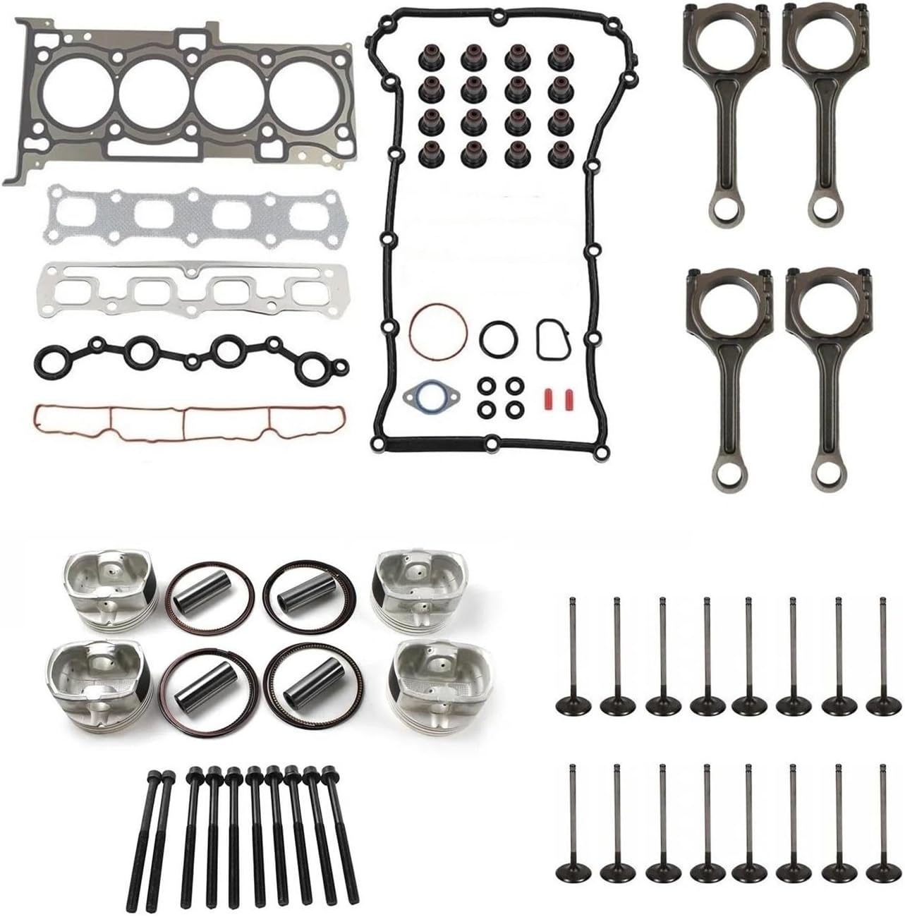 1Set Car Engine Connecting Rod Overhaul Gasket Rebuild Kit 05191341A 5191340AA Compatible With Dodge Journey 2007-2020 200 CALIBER ED3 2.4L