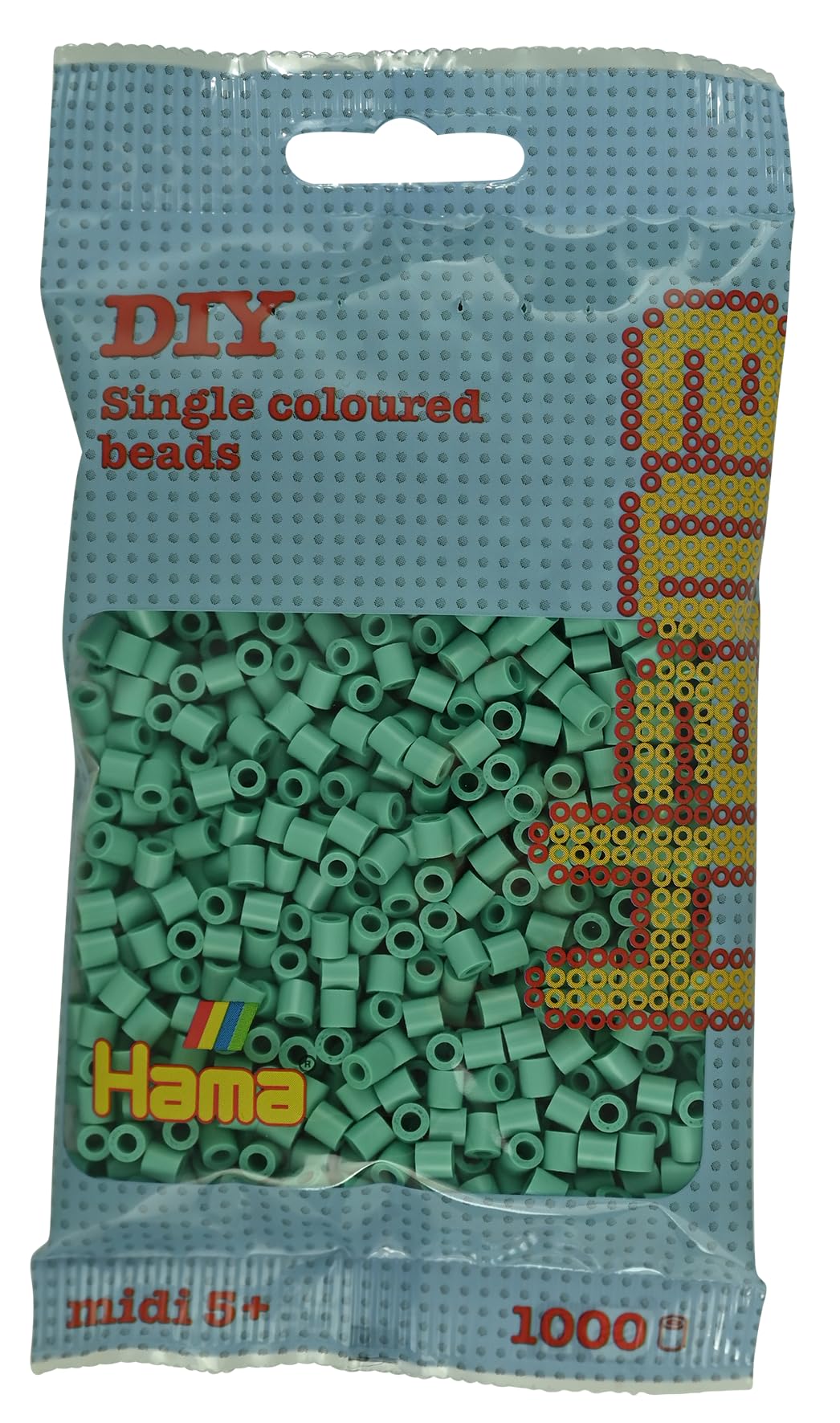 HAMA Bolsa de perlas | Aprox. 1000 cuentas midi fusibles para manualidades y mosaicos | Perlas de fusión para niños creativos 5+ | Juego de arte y decoración | Light Blue — view 19