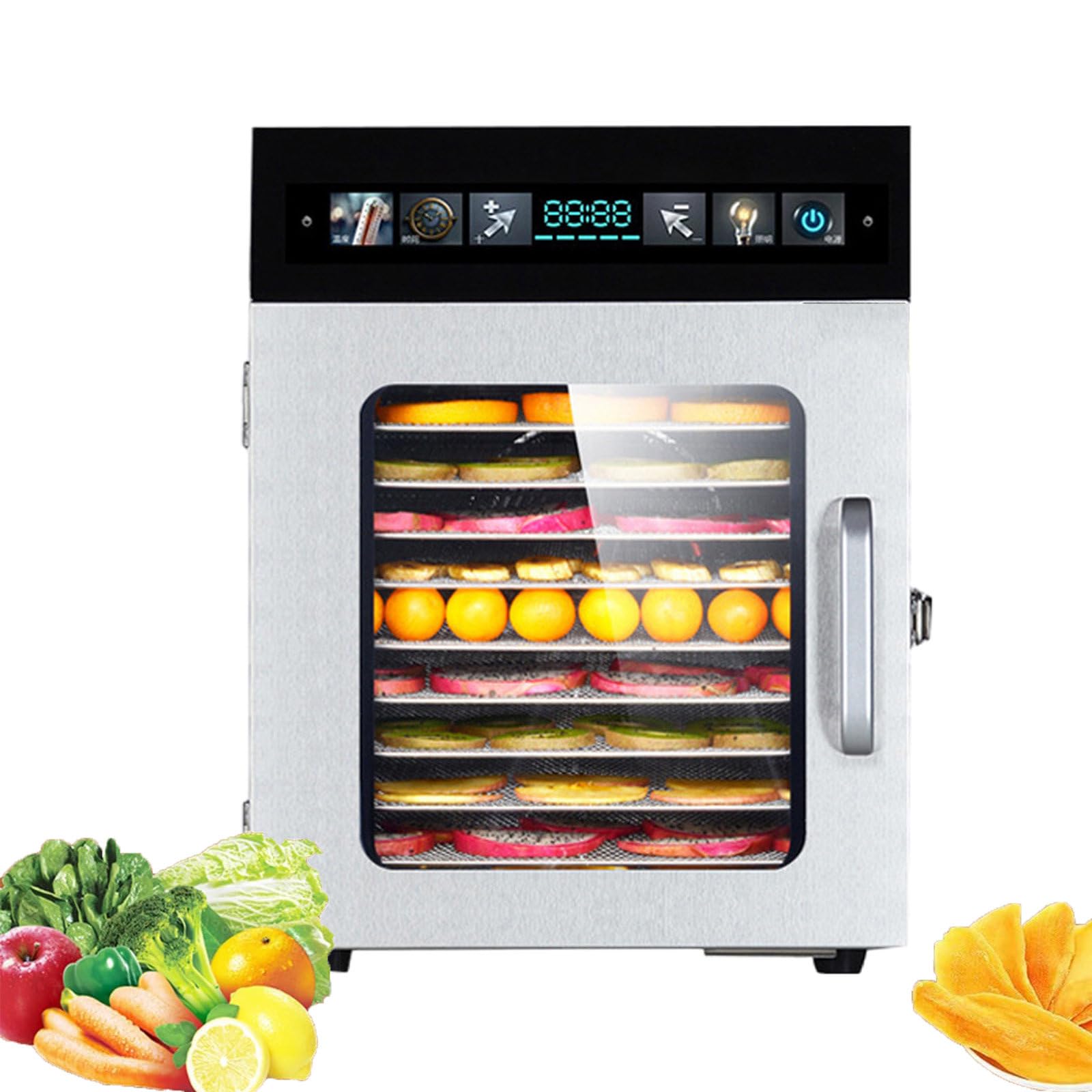 AYCDL Commercial Food Dehydrators with 0-24H Timer, Fruit & Meat & Jerky Drying Machine, 12-Layer