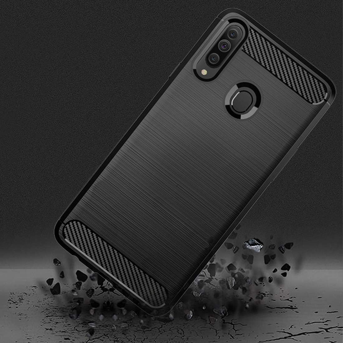 Osophter for Samsung Galaxy A20S Case Shock-Absorption Flexible TPU Rubber Full-Body Protective Phone Cover for Samsung Galaxy A20S(Black)