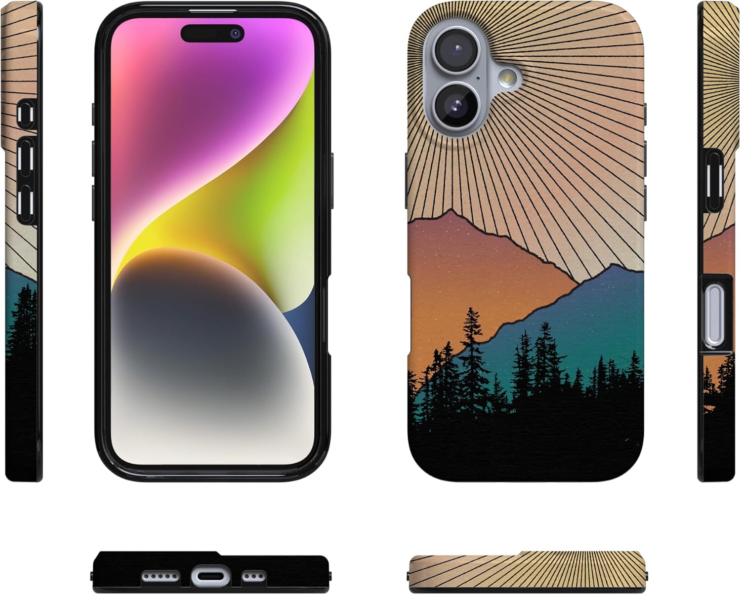 Casely iPhone 17 Case | Golden Hour | Mountain Sunset | Compatible with MagSafe | Classic Ultra Slim Design