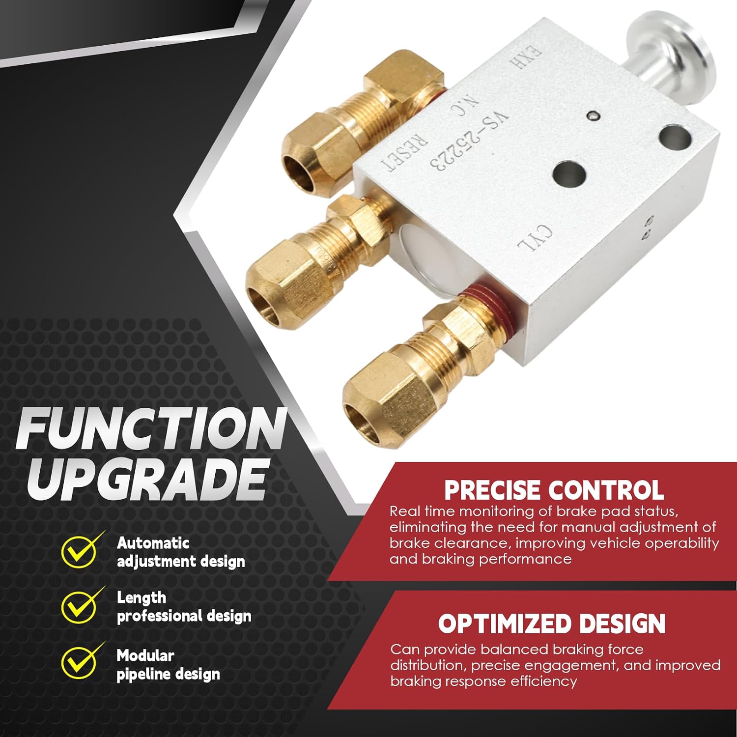 Nakkaa Trailer Brake 3-Way Auto Reset Valve VS-25223 VS-25224 VS25223 VS25224 TRVS25224