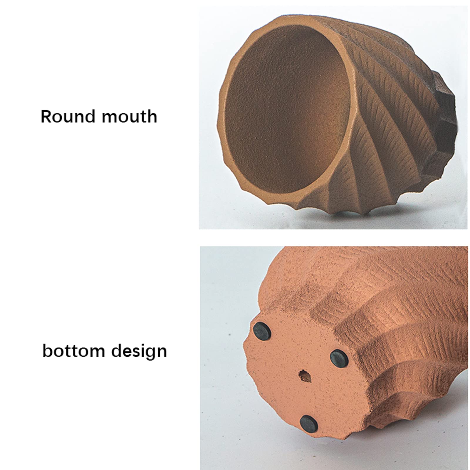 Vasi da Giardino Vaso da Fiori in Cemento con Motivo vorticoso, vasi da Fiori da 4/5/6 Pollici Vaso Decorativo Moderno con Foro di drenaggio per Desktop Domestico