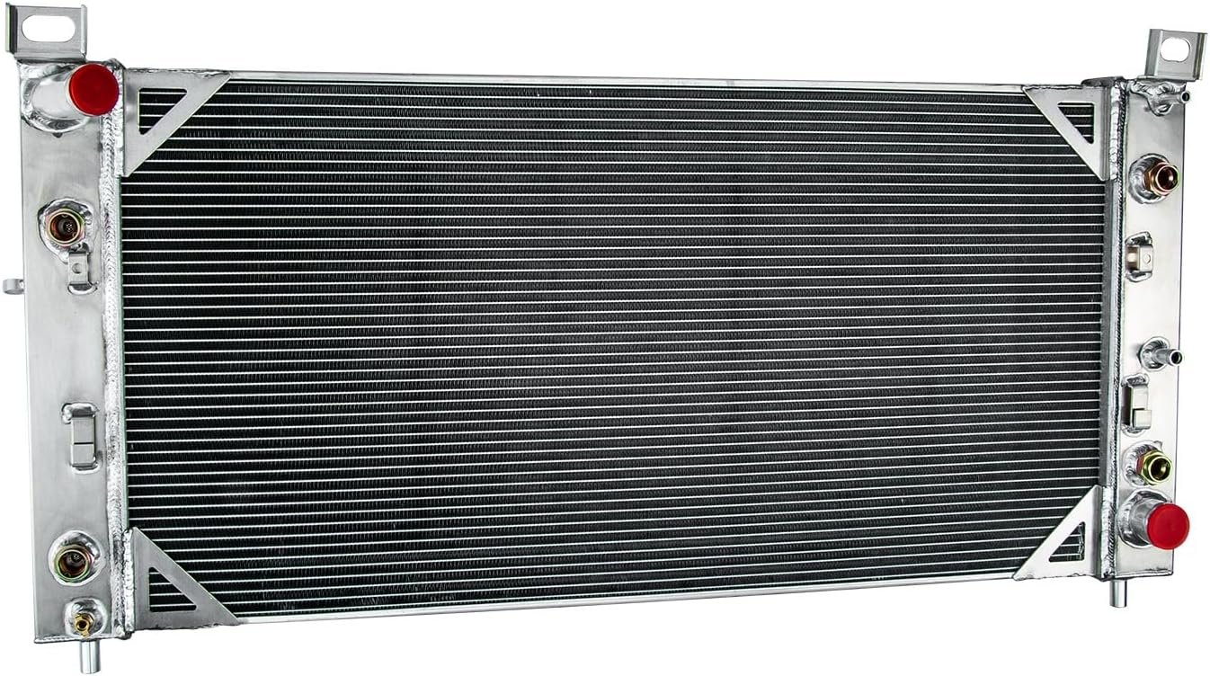 2 Row Aluminum Radiator for 2001-2002 Chevy Silverado GMC Sierra 2500 HD 3500 8.1L V8 GAS