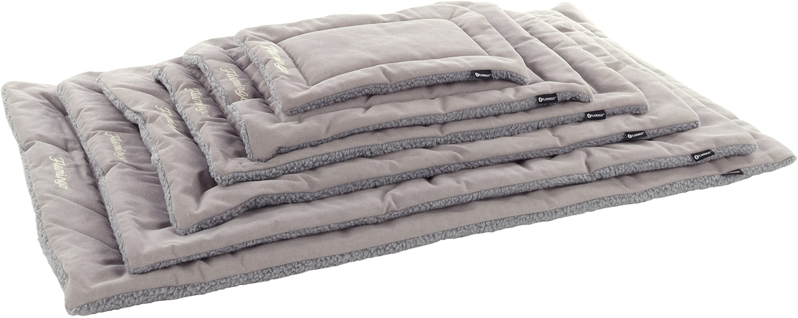 Flamingo Coussin pour Chien et Chat - 40 x 25 x 2cm - Ultra Doux - qualité superieur - Housse Amovible - Couleur Populaire Gris