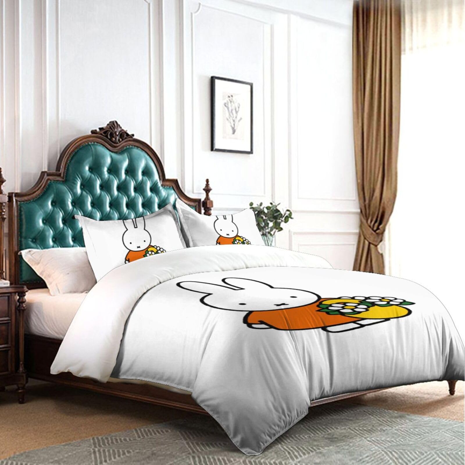 Amazon｜Miffy ミッフィー 布団カバー 3点セット 寝具カバー 枕カバー
