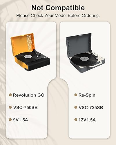 Miniatura 4 de for 5V AC/DC Adapter for Victrola Journey Portable Suitcase Record Player VSC-550BT - Compatible with FJ-SW0501500DU - 5.9FT Power Cord Replacement