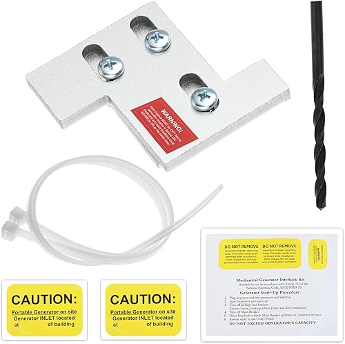 Kit de enclavamiento para generador compatible con paneles General Electric GE de 150 o 200 amperios, kit de enclavamiento eléctrico horizontal del
