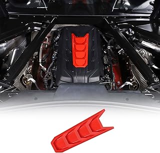 Fgtagtal Engine Shroud Cover Panel Trims Cover Compatible with Chevrolet Corvette C8 2020-2025, ABS Engine Compartment Panel Protection Decoration Trim Accessories (Red)