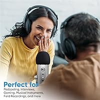 Vista 6 de Parabrisas de espuma para micrófono Blue Yeti – Cubierta de filtro Pop hecha de material de esponja de calidad que filtra la grabación no deseada