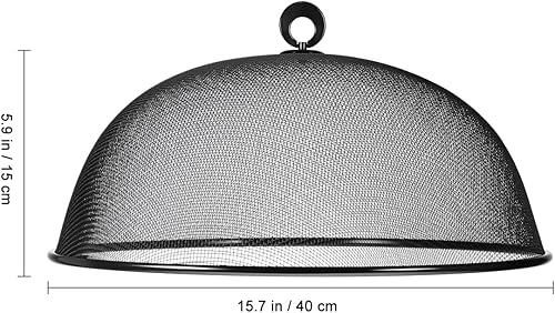 Miniatura 2 de HEMOTON Cubierta de malla para alimentos, de acero inoxidable, cúpula de malla, cubierta de alimentos, tienda de campaña de malla redonda para