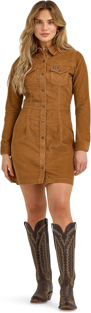 Wrangler Fawn Corduroy Women's Western Shirt Dress 112367335