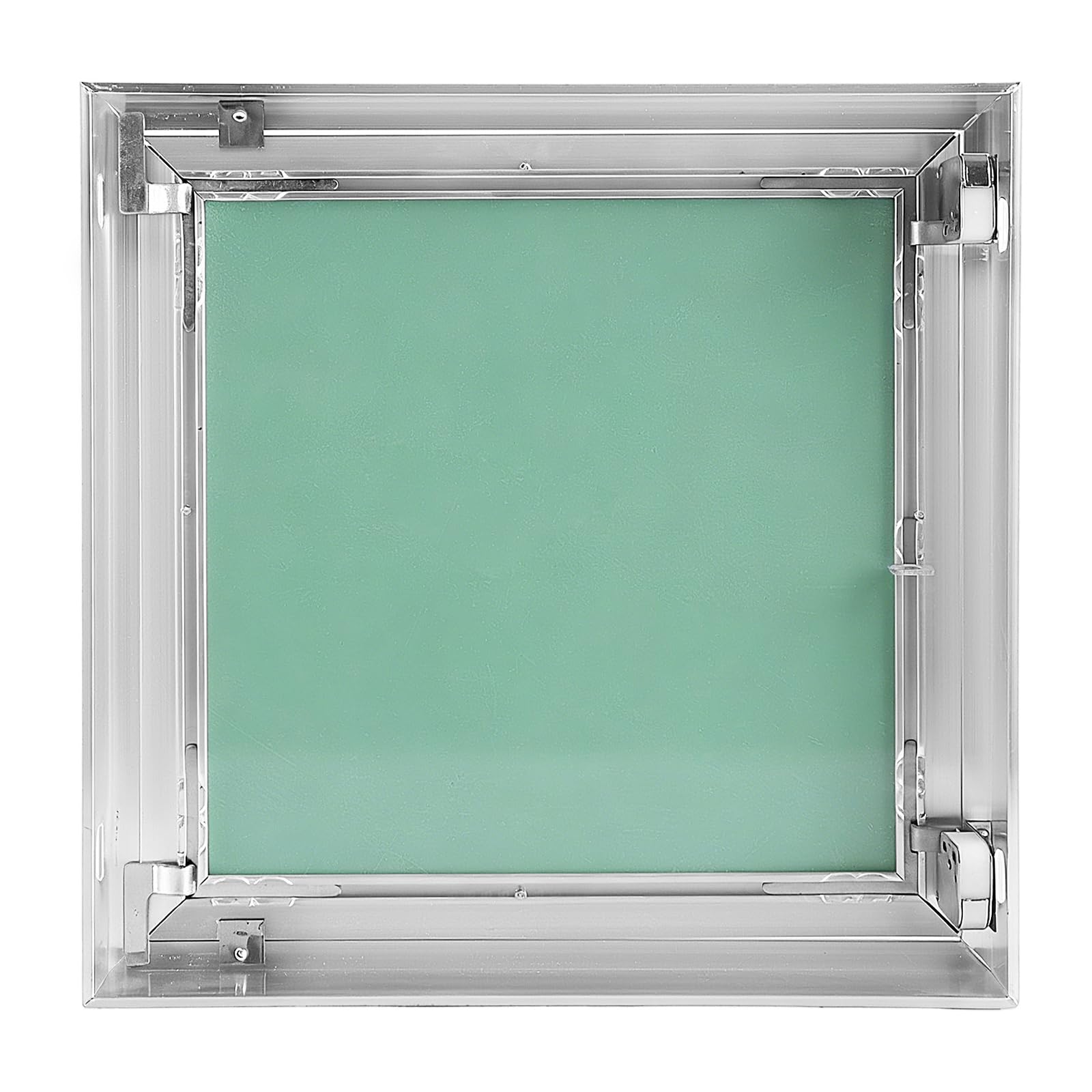 Trampilla Pladur 30 cm, Tapa Registro Pladur de Aluminio con Placa de Yeso Verde, Puerta Revision Empotrada para Techo, Pared, Fontaneria y Electricidad