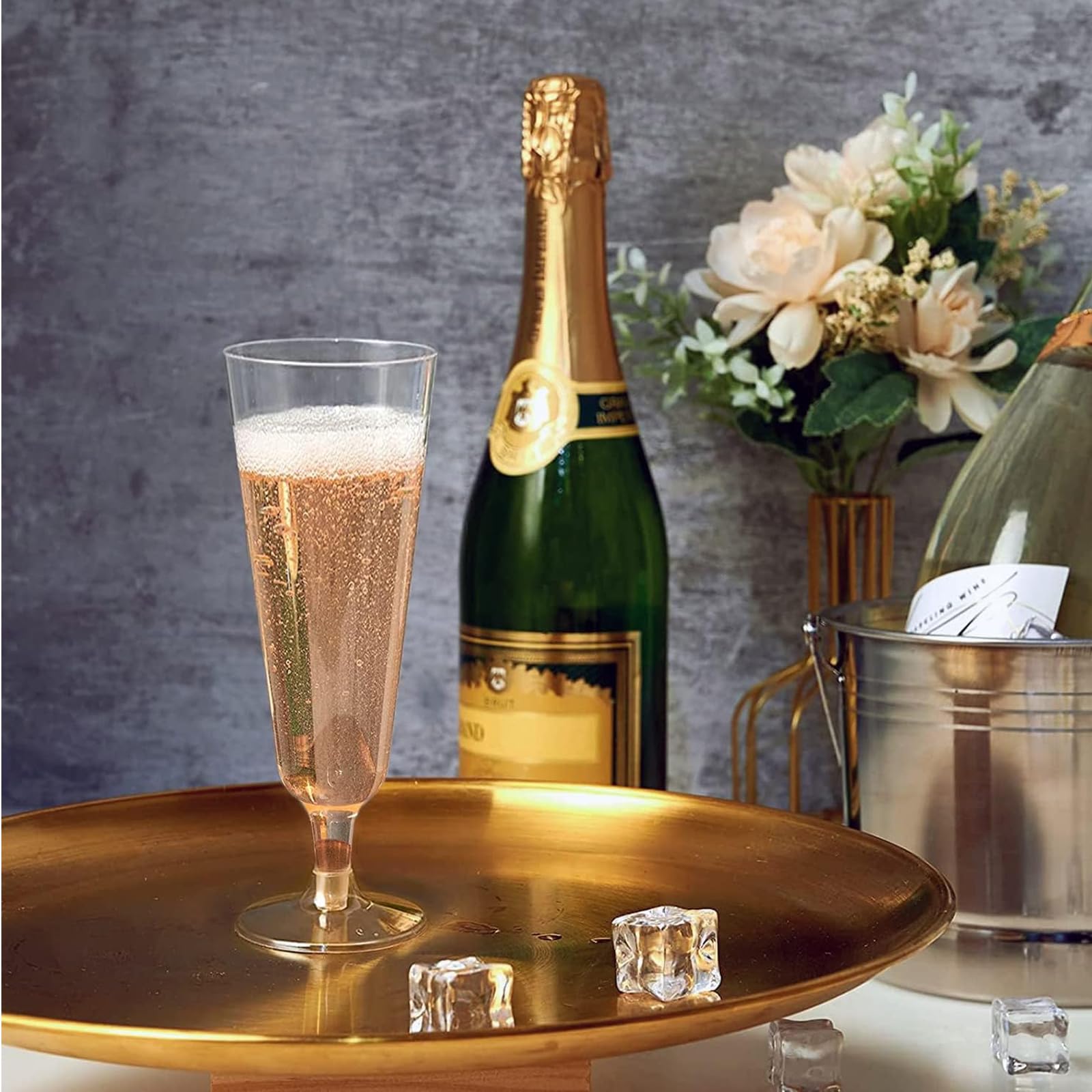 Lot De 4 Flûtes à Champagne En Plastique Incassables - 190 Ml, Réutilisables, Lavables Au Lave-vaisselle - Pour Camping, Pique-nique, Fêtes