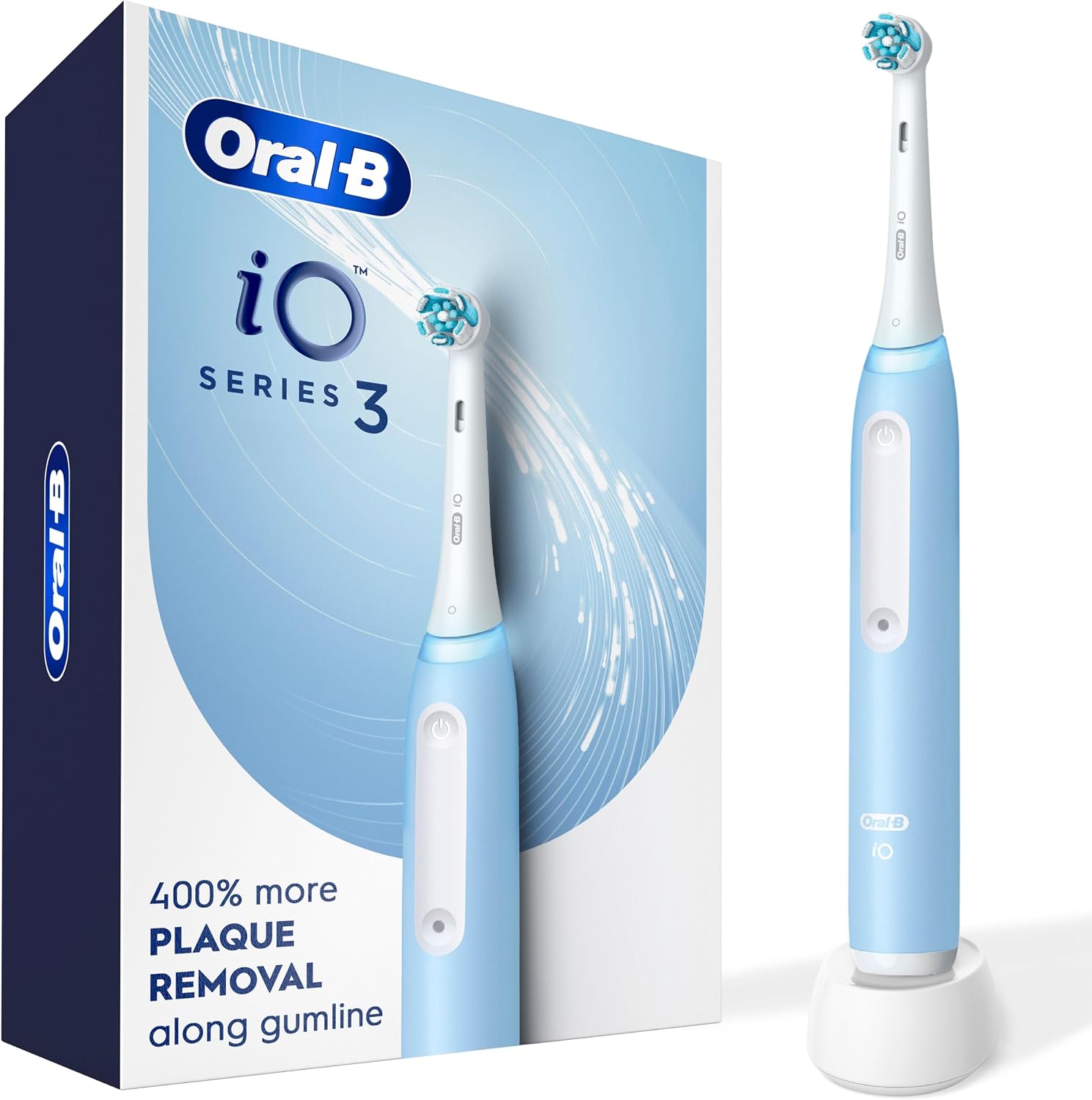 Cepillo Electrico Oral-B iO3 Recargable Azul. Limpieza Pro y Encias Protegidas. 2