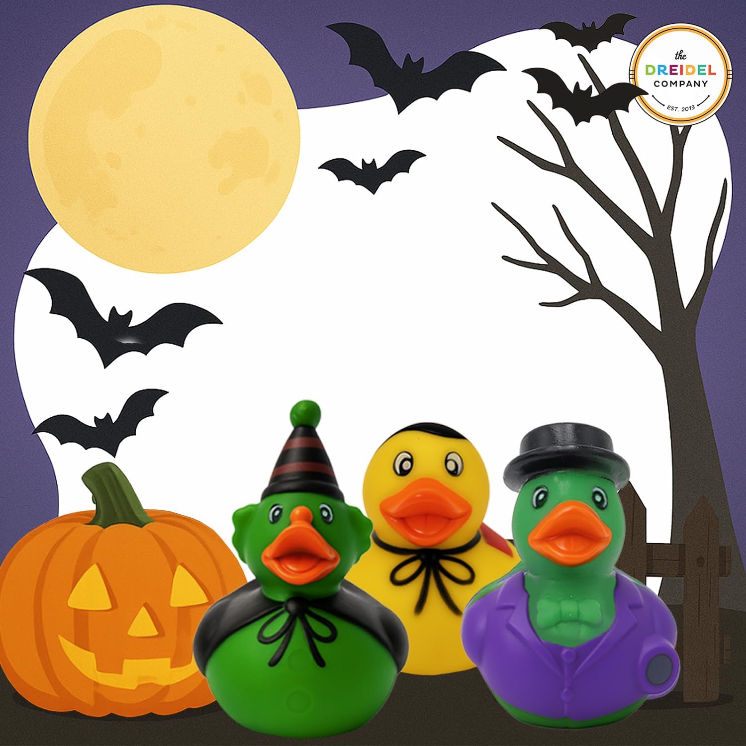 Halloween Rubber Duck Monster Toy Duckies for Kids, Bath Birthday Gifts Baby Showers Summer Beach and Pool Activity, 2" (50-Pack)