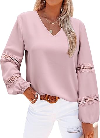 STYLEWORD Womens Tops Dressy Casual Short Sleeve V Neck Spring Summer Blouses Business Work Shirts