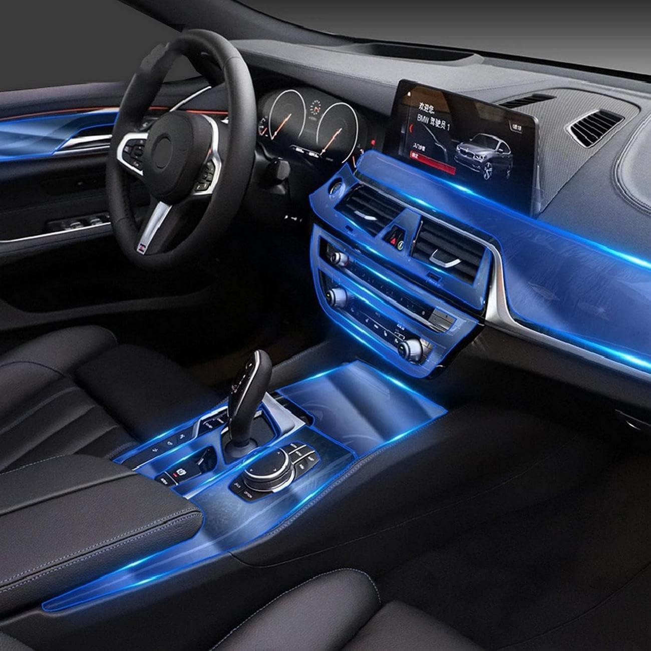 Film transparent anti-rayures pour console centrale BMW Série 6 GT protection tableau bord