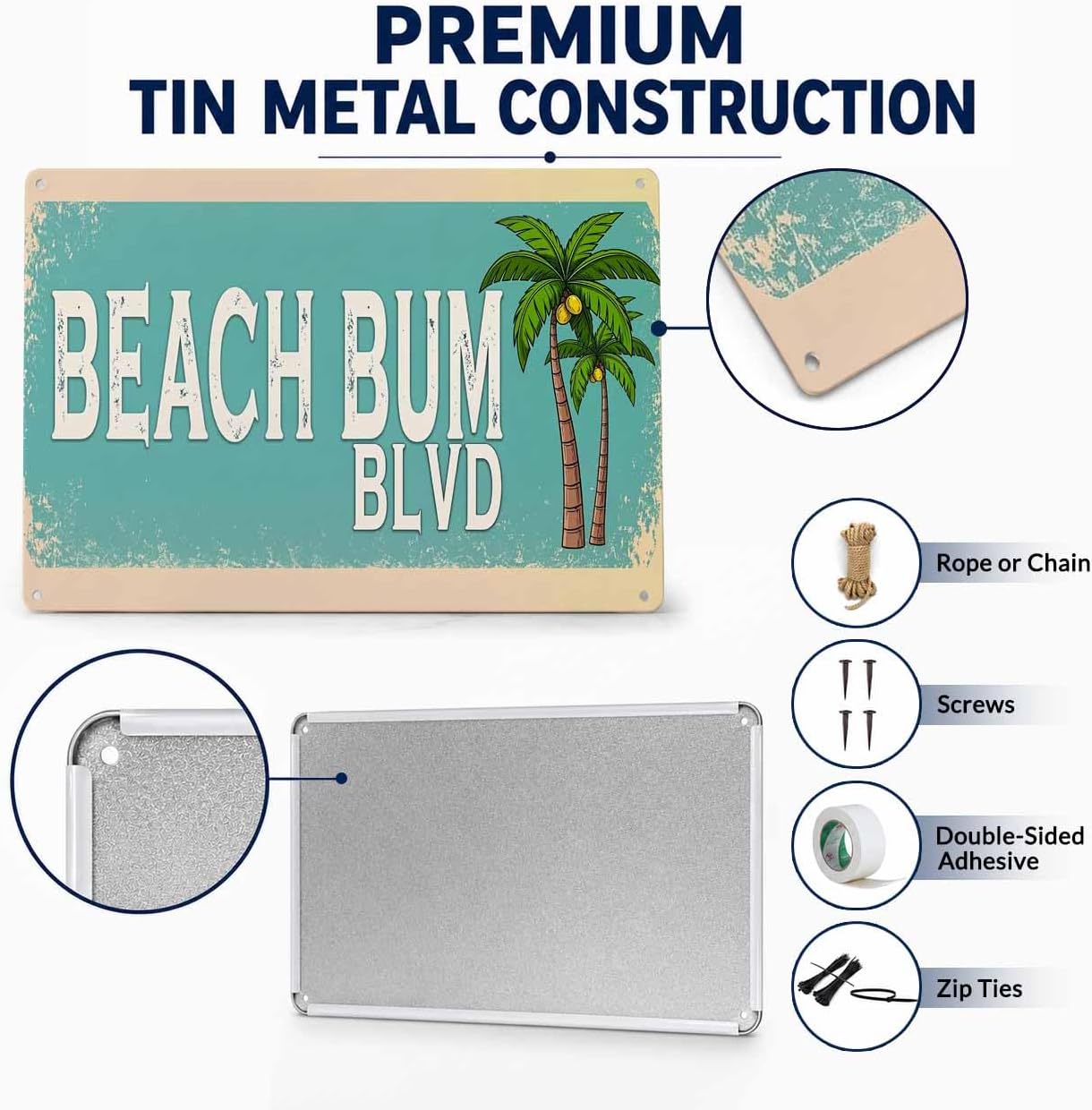 Funny Metal Signs 8X12 Inch Whimsy Home Wall Decor for Bedroom image 3