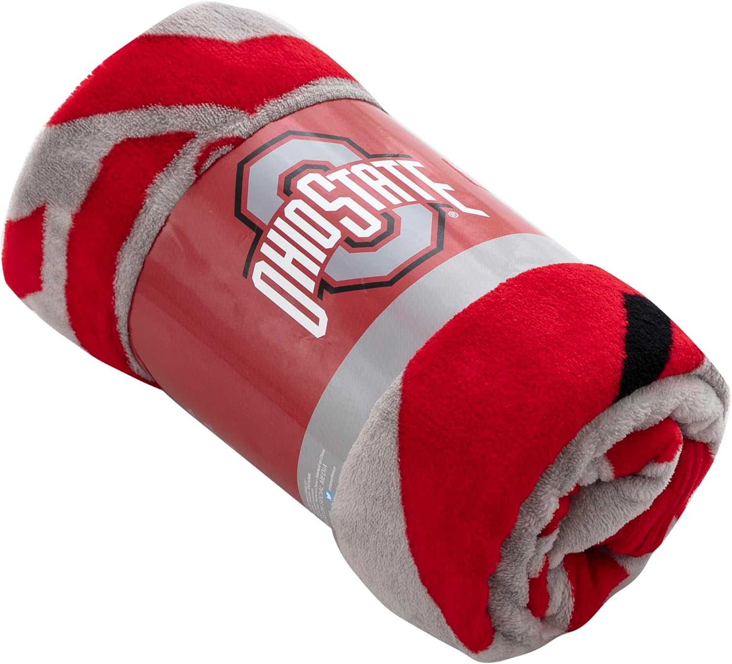 Northwest NCAA Ohio State Buckeyes Unisex Micro Raschel Throw Blanket, 46 x 60 Inches, Halftone Design, Soft Fan Blanket - Image 3