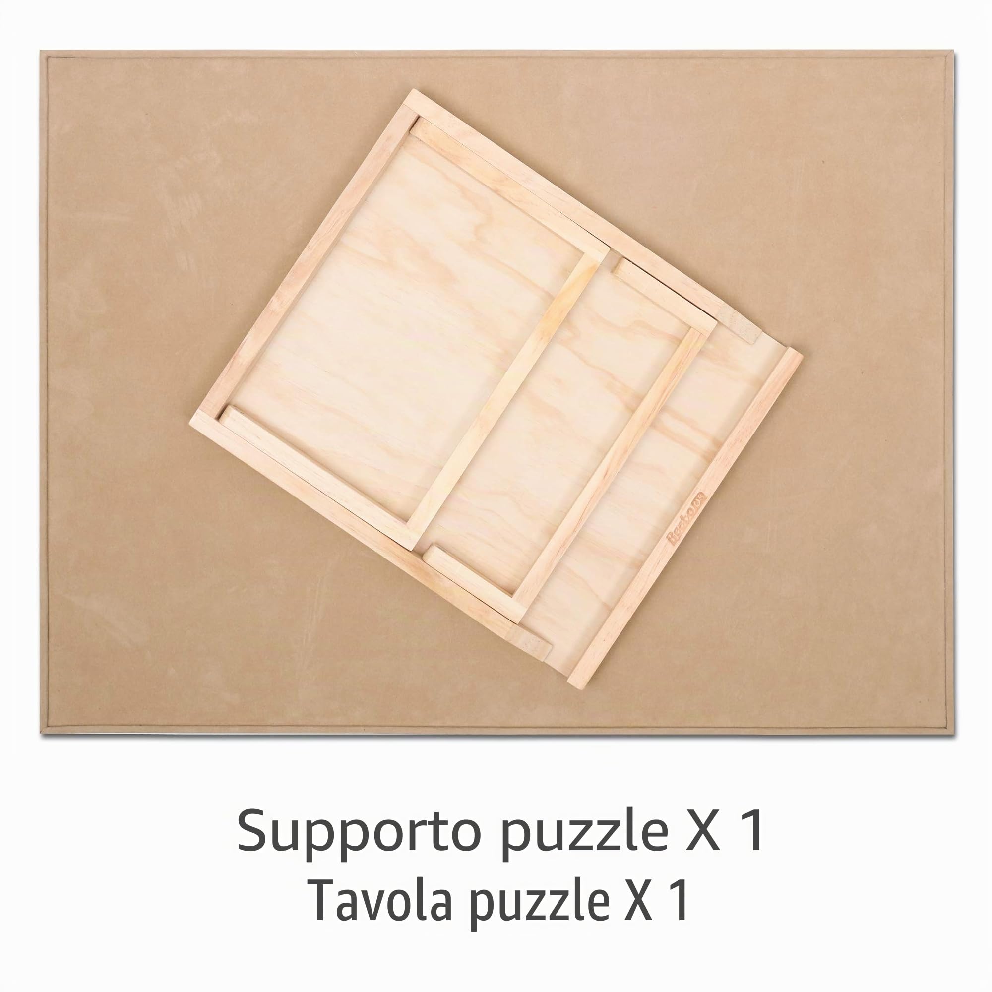 Becko - Set di tavola puzzle e staffe, in legno, con tavola di puzzle fino a 1000 pezzi (1000 pezzi)