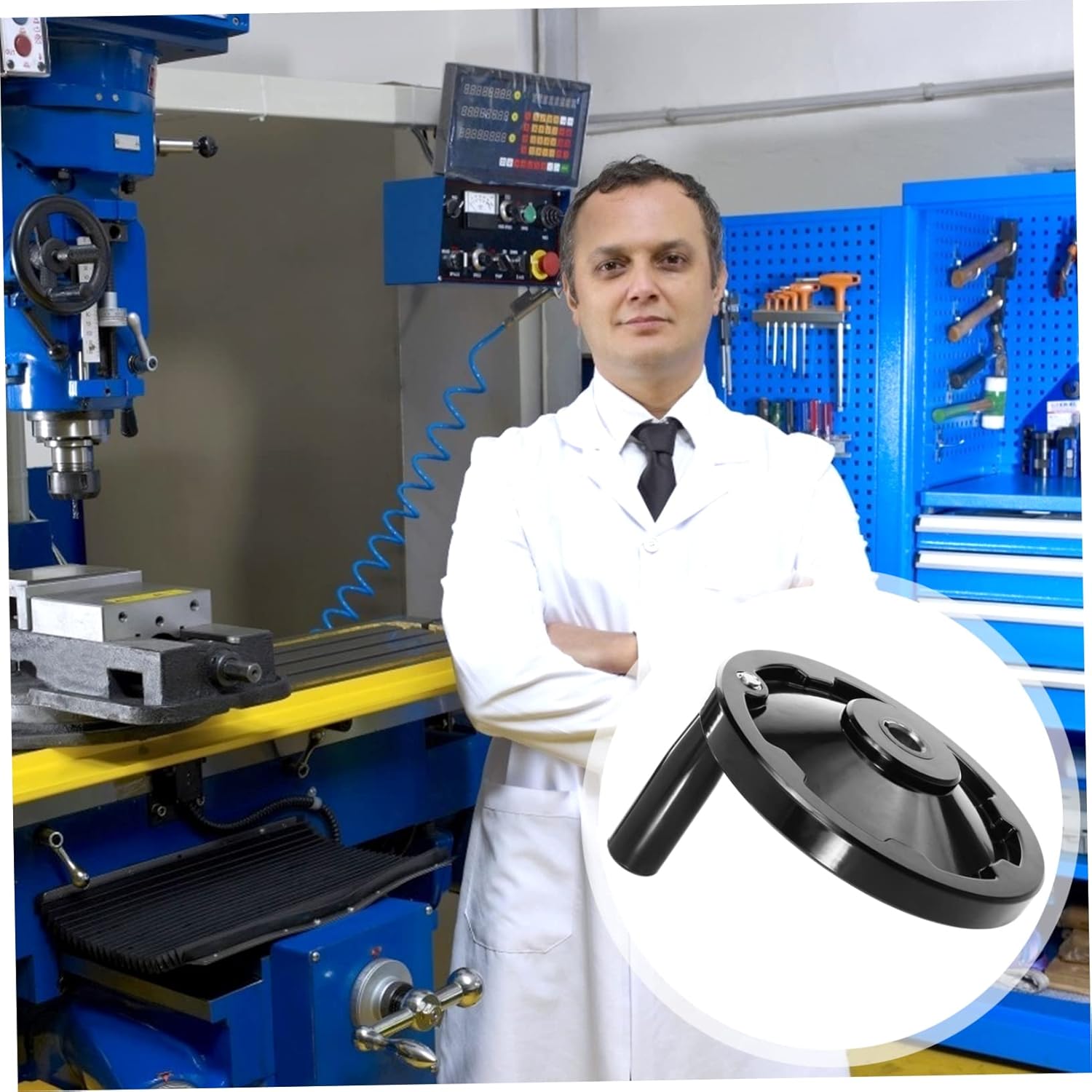ULTECHNOVO Round Hand Wheel Revolving Handle Easy to Install Disassemble Wheel for Machinery Woodworking and Food Equipment High Strength and Temperature Resistant Hand