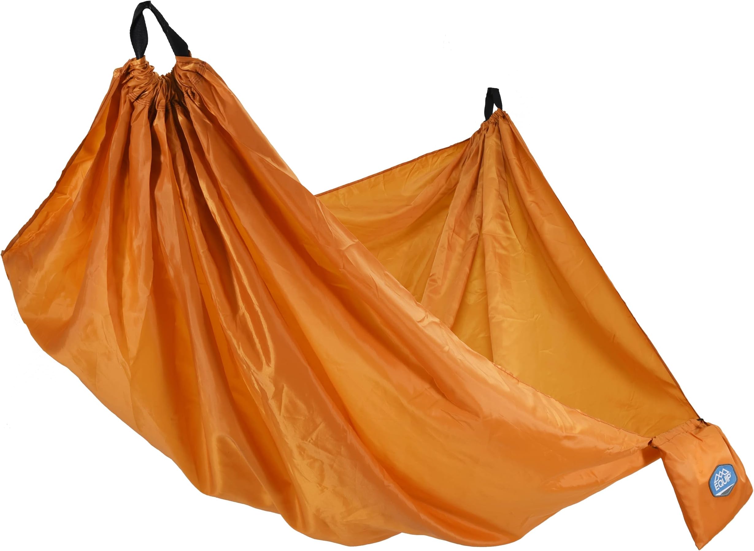 Equip Outdoors Portable Camping Hammock, Hanging Kit Included, One Person Recycled Fabric Hammock, Turmeric Yellow
