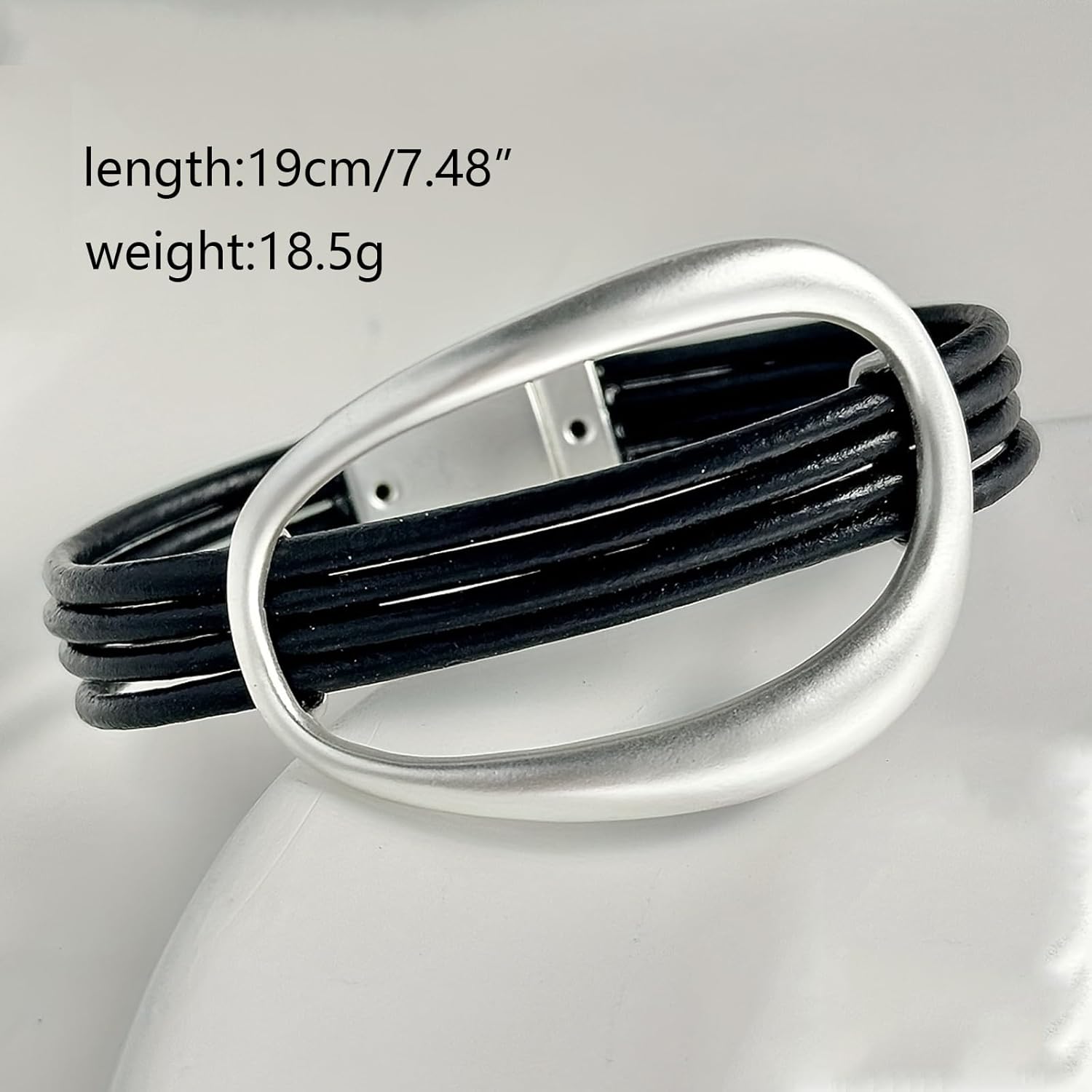 Bracelets for Women Leather Bracelet Multi-Layer Rope Wrap Bangle 14k Gold Plated Cirle Hollow Tube Boho Cuff Bangle Bracelets for Women Gift - Image 2