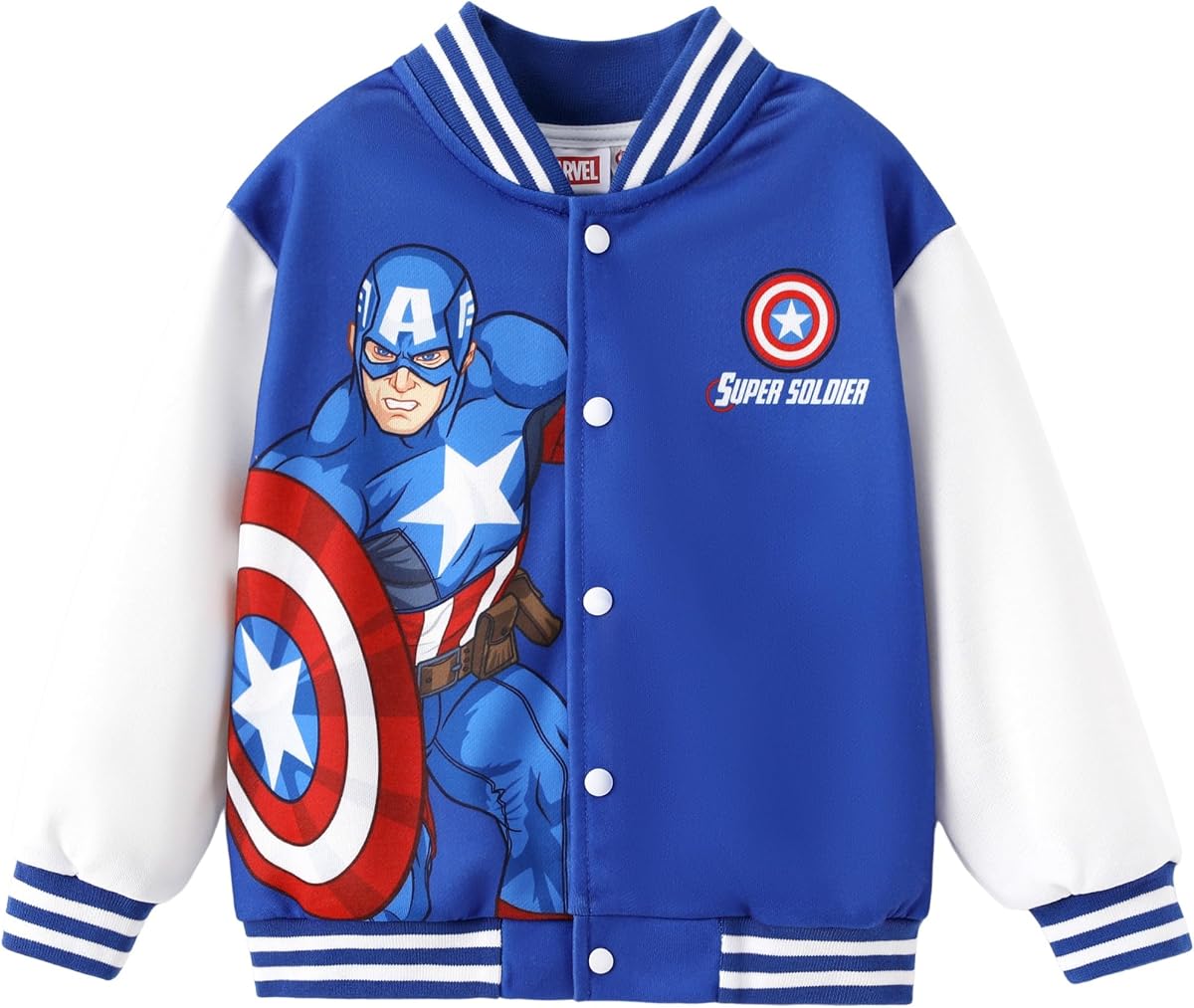 Marvel Bomber Jacket Spider Man Toy Story Cars Varsity Cardigan2-13Y