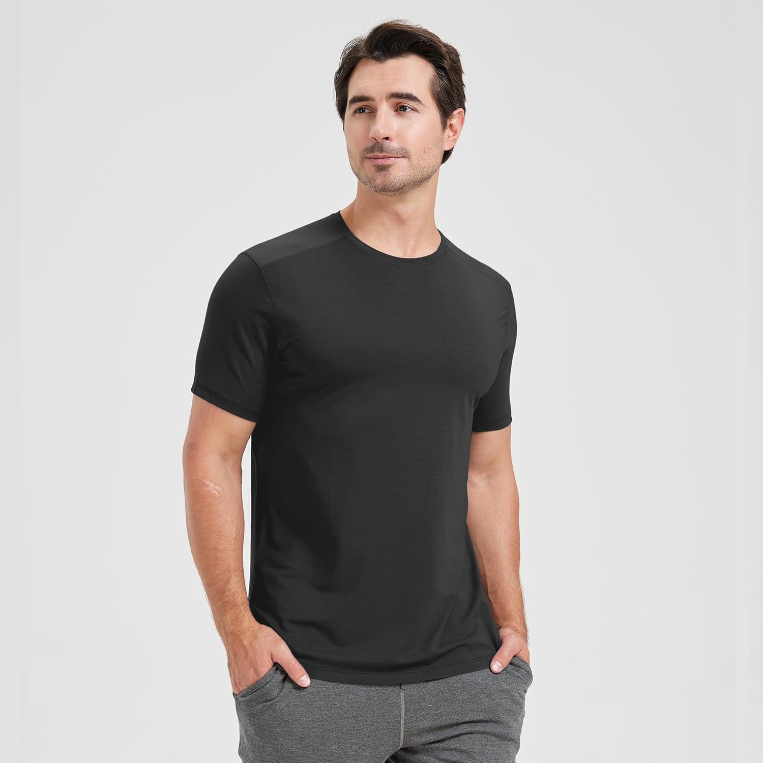 netdraw Men's Bamboo Viscose Athletic Shirt Lightwieht Cooling Moisture Wicking Workout Running Hiking Fitness T-Shirt - Image 5