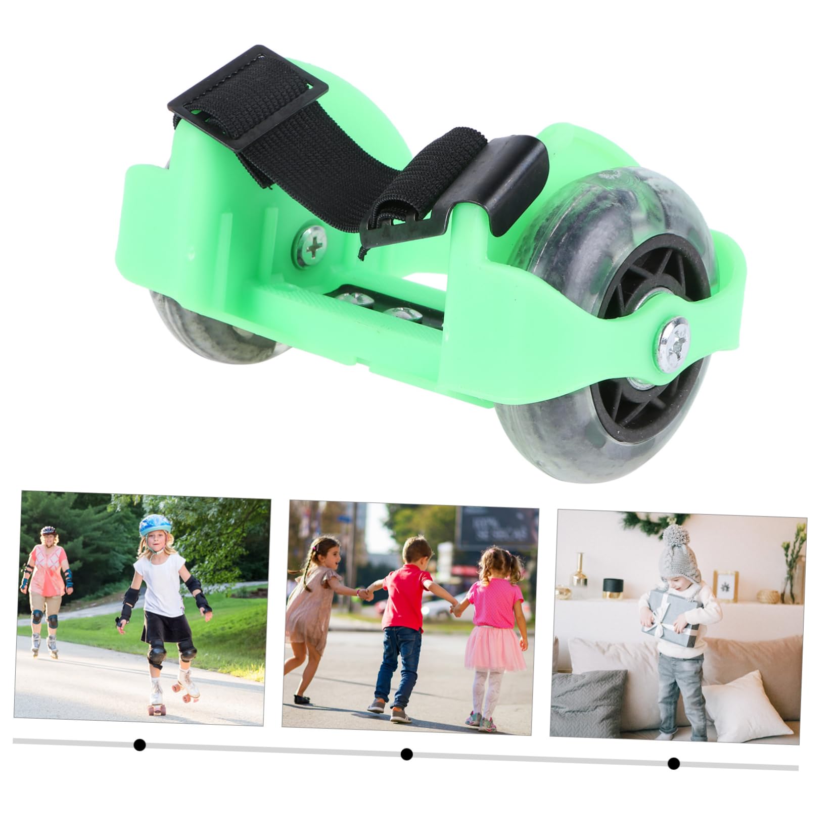 VANZACK 1 Pair Adjustable Roller Shoes with Light Up Wheels Fun Outdoor Skates for Balance Training and Active Play Comfortable and Safe Materials