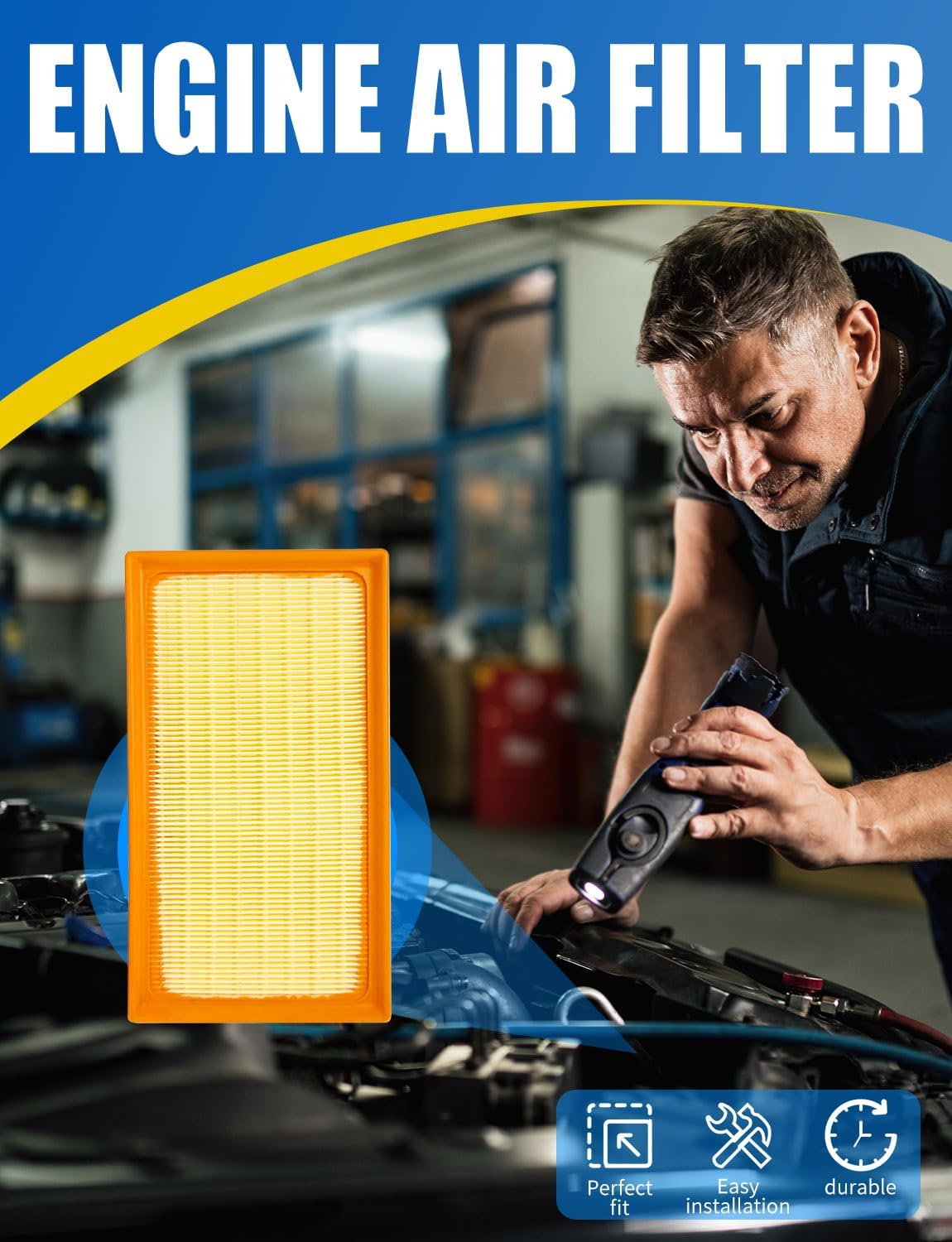 Engine and Cabin Air Filter Compatible with Toyota RAV4 Hybrid 2025 2024 2023 2022 2021 2020 2019,RAV4 prime (2021-2024) With Activated Carbon,Replaces 17801-F0020 & 87139-58010